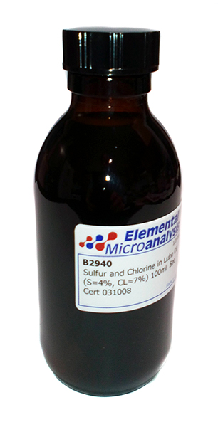 DISCONTINUED

Sulfur and Chlorine in Lube Oil (S=4%, CL=7%) 100ml  See Cert 031008